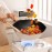 Korean-Style Non-Stick Wok with Aluminum Handle - Durable, Scratch-Resistant Cooking Surface - Easy Food Release and Cleaning - Perfect for Stir-Frying and Cooking Various Asian-Style Dishes