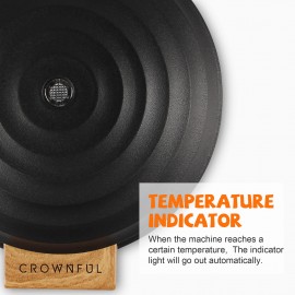 CROWNFUL Mini Waffle Maker Machine, 4 Inch Chaffle Maker with Compact Design, Easy to Clean, Non-Stick Surface, Recipe Guide Included, Perfect for Breakfast, Dessert, Sandwich, or Other Snacks, Black