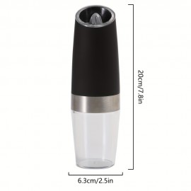 Pepper Grinder, Household Sea Salt Grinder, Electric Adjustable Spice Grinder, Reusable Pepper Crusher, Kitchen Gadgets, Adjustable Roughness, Battery Operated LED Light, One Hand Automatic Operation, Suitable For Any Occasion!