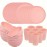 32pcs Pink Wheat Straw Dinnerware Sets, Pink Dishes for 8, Plates and Bowls Sets, Reusable Plastic Plates, Microwave Dishwasher Safe Plates, Pink Plastic Dinnerware Set, Pink Plastic Plates