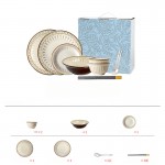 10pcs, Ceramic Dinnerware Set, Elegant New Design With SilveyRim, High-Quality Decorative Bowls, Plates, And Soup Spoon Set ForDining - Chic Tableware Collection For Home Use