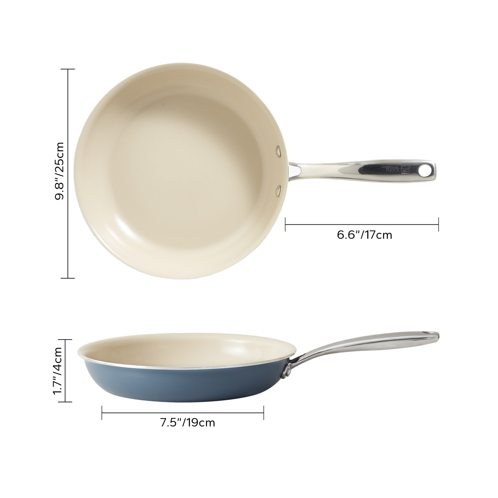 non stick ceramic frying pan set non toxic ceramic pans for cooking 8 9 5 11 skillet set no pfas ptfe pfoa with stainless steel handle dishwasher oven up to 842f blue details 7