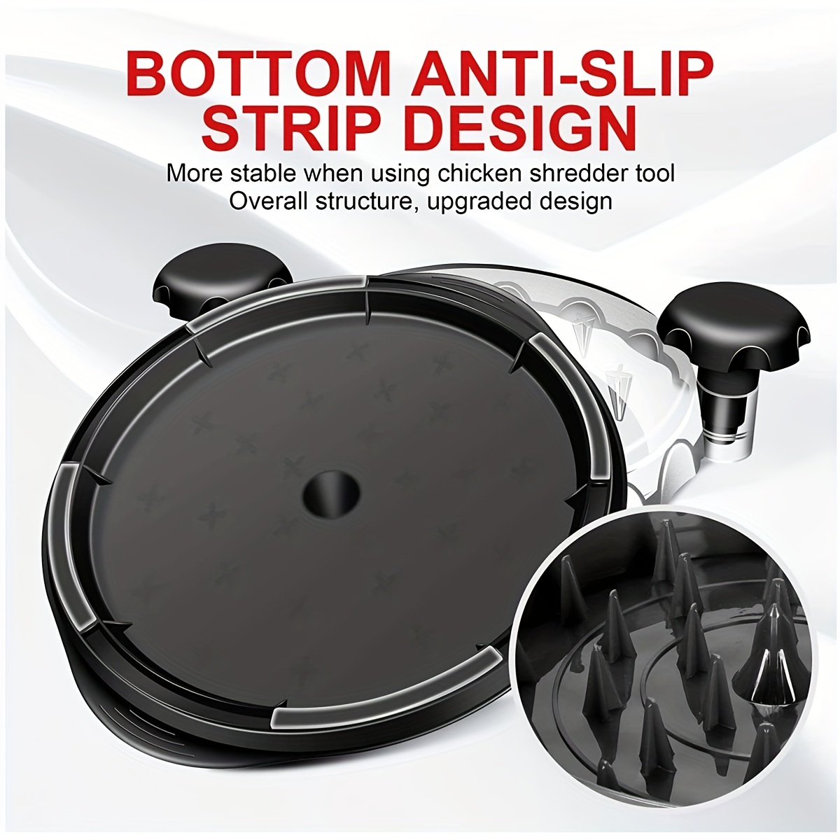 1pc ergonomic chicken with transparent lid professional meat for breast twist dishwasher safe non slip design heat resistant bpa free kitchen gadgets and accessories details 1