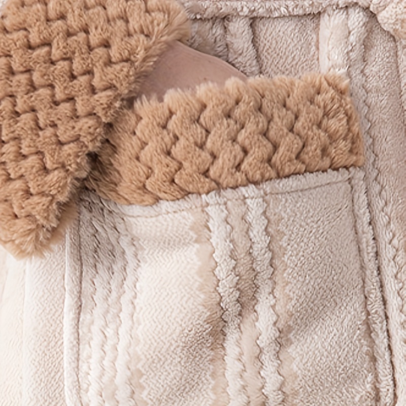 ultra size hooded bathrobe cozy thickened long robe for couples perfect for fall winter ideal bathroom accessory bath rugs for bathroom bath decor and accessories details 4