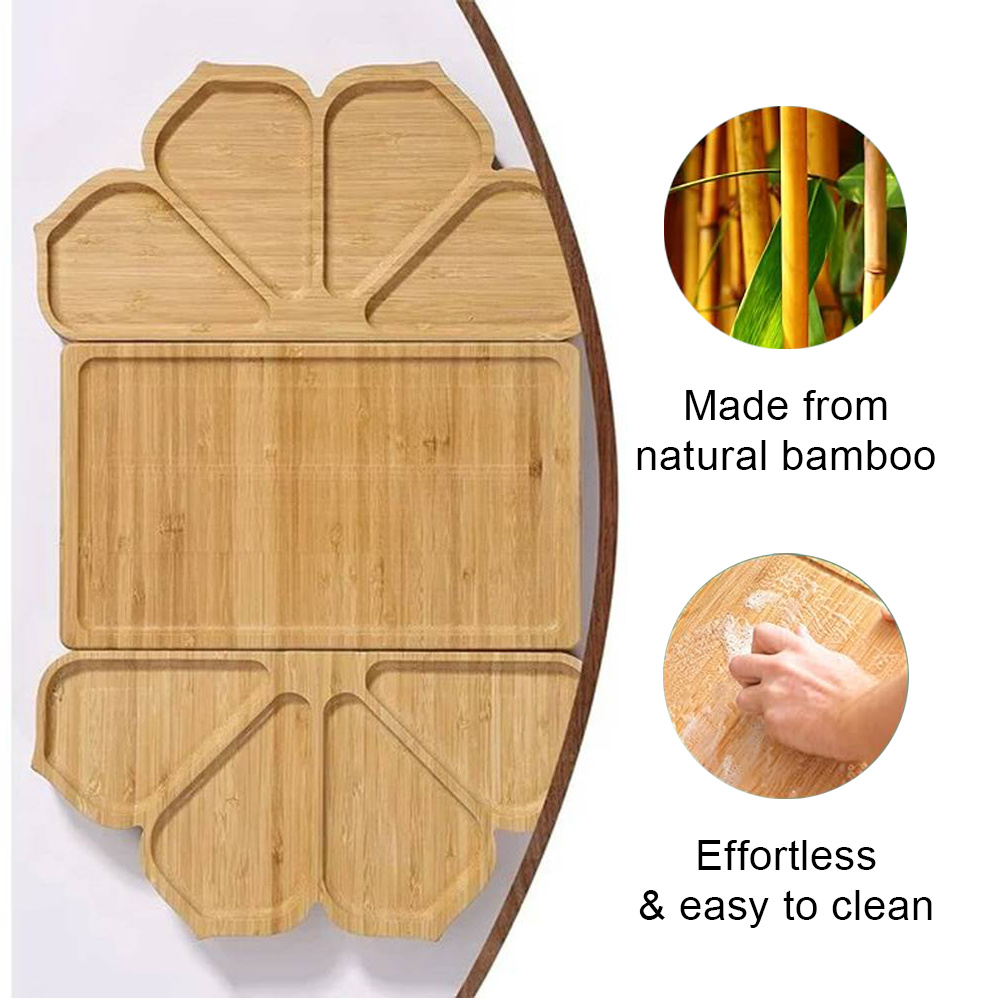 large bamboo charcuterie boards set with knife set cheese board bridal shower anniversary wedding engagement birthday christmas ideal for couples kitchen accessories essentials stuff cheese boards house warming gifts for women mom wife details 3