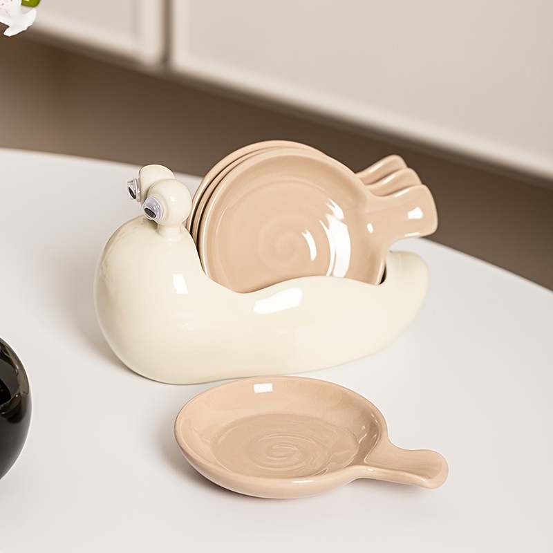 snail dishes home hot pot dipping plates cute creative soy sauce dishes seasoning vinegar plates condiment dishes table decor kitchen essentials details 3