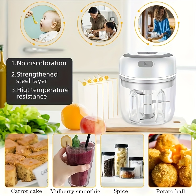 wireless mini electric garlic masher effortlessly mash and for delicious meals details 3