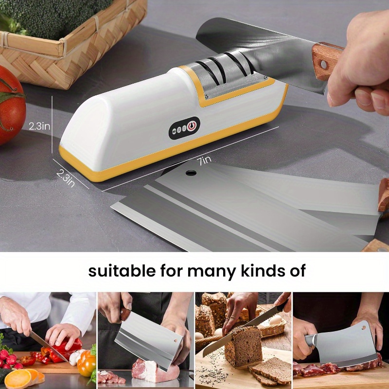 knife sharpener professional electric knife sharpener knife sharpener for kitchen knives with quick sharpening and polishing function easy to use for all kinds of kitchen knives details 2