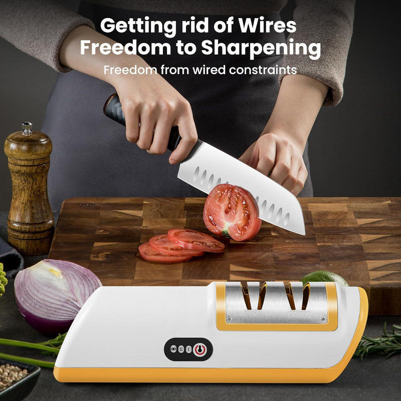 knife sharpener professional electric knife sharpener knife sharpener for kitchen knives with quick sharpening and polishing function easy to use for all kinds of kitchen knives details 4